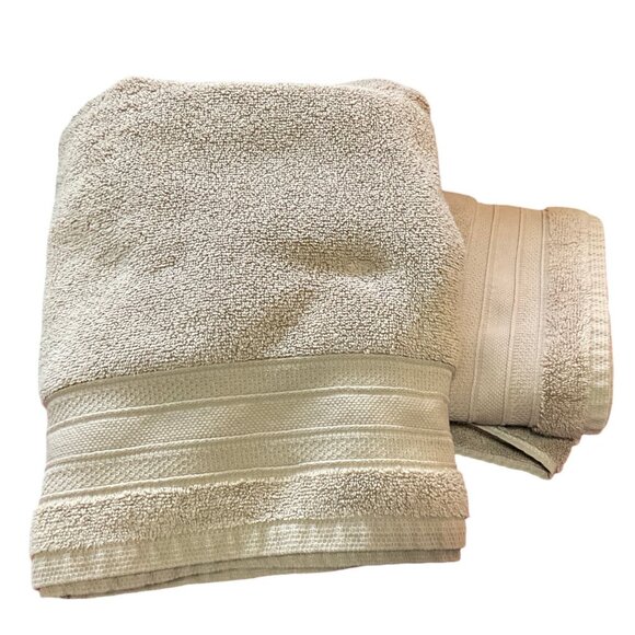 Tan Bath Towels x2 - Picture 1 of 1